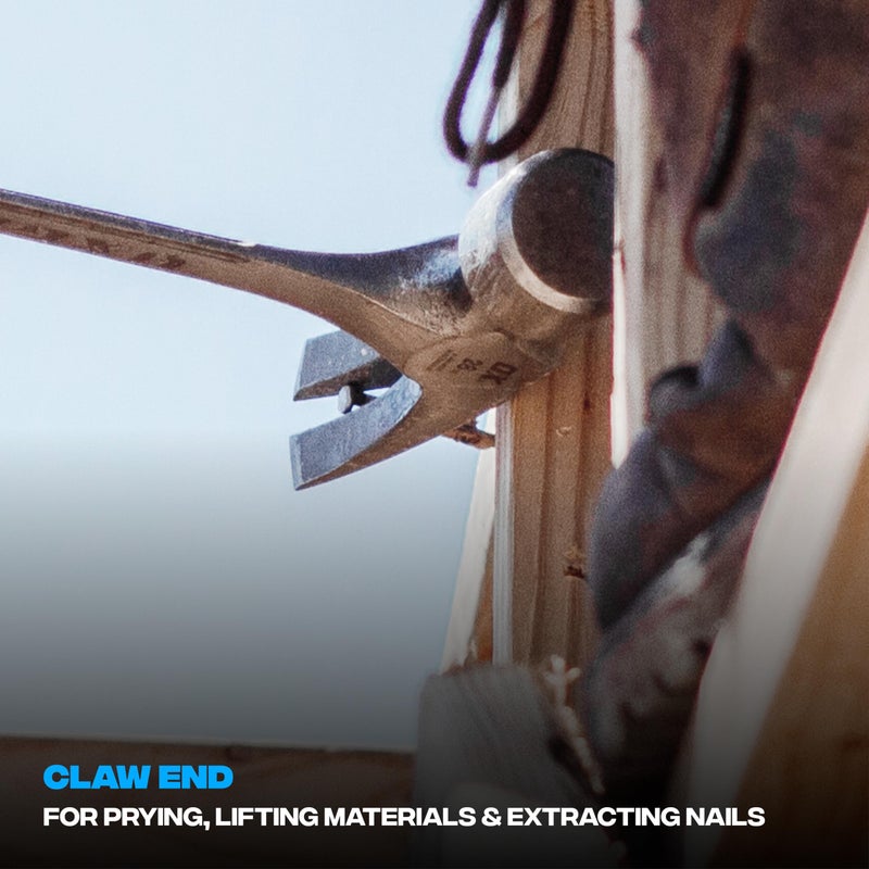 Ox Tools P083428 28 oz. Framing Hammer, Milled Face, Long Shock Reduction Handle, Straight Rip Claw, Non-Slip Gripâ€¦ - Image 5